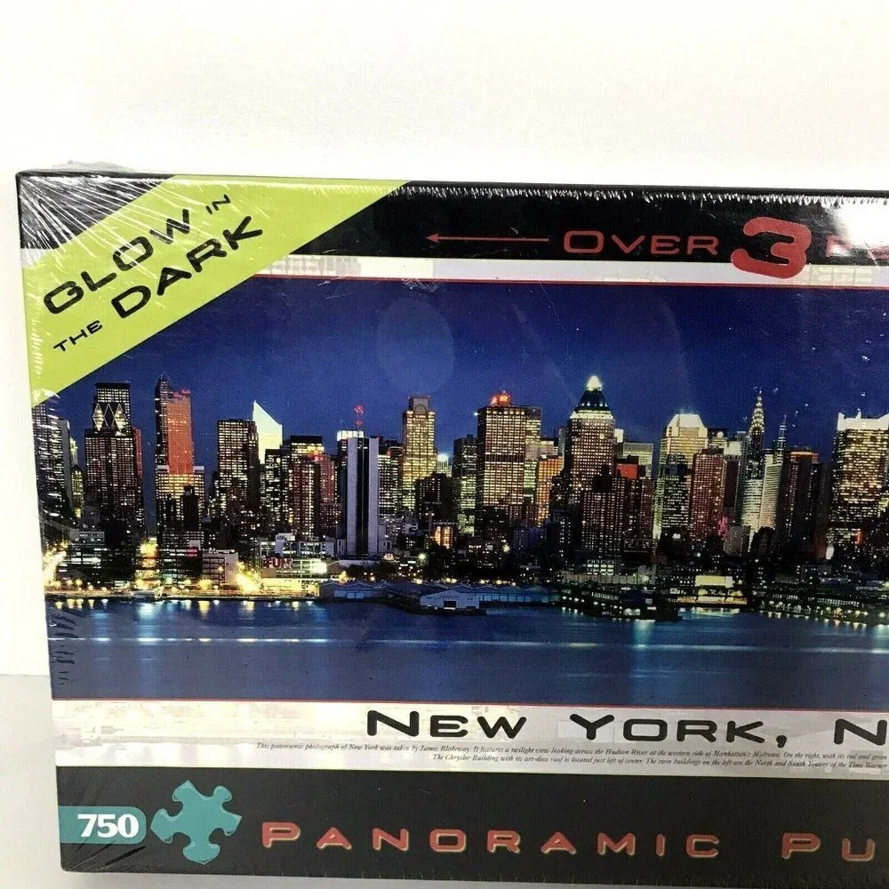 New York City Puzzle 750 Pcs Glow In The Dark NYC Skyline Buffalo Games Sealed